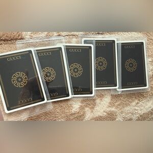 GUCCI 5 playing cards 3 Spades 3 of Diamonds 10 of Hearts in plastic protectors